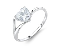 Silver Ring Shining Heart CSR-57